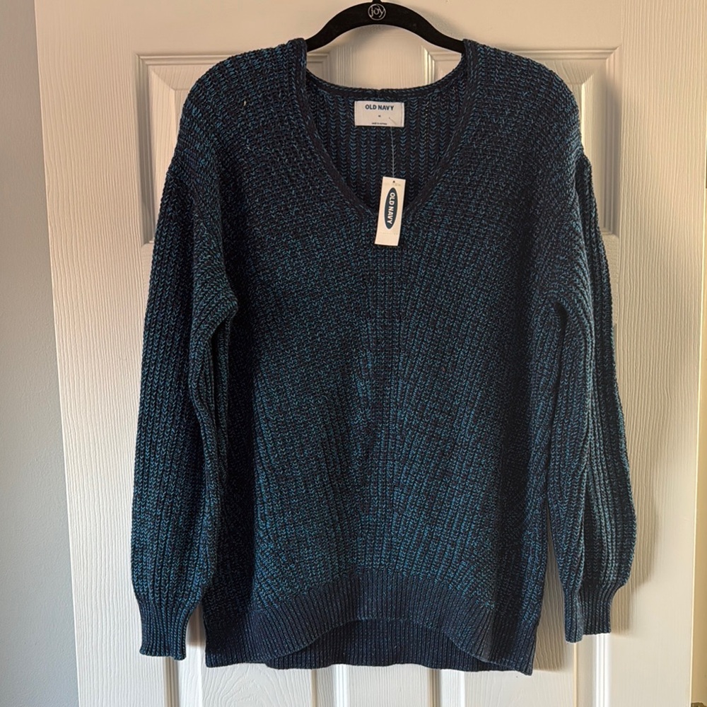 Old Navy Deep Blue V-Neck Sweater